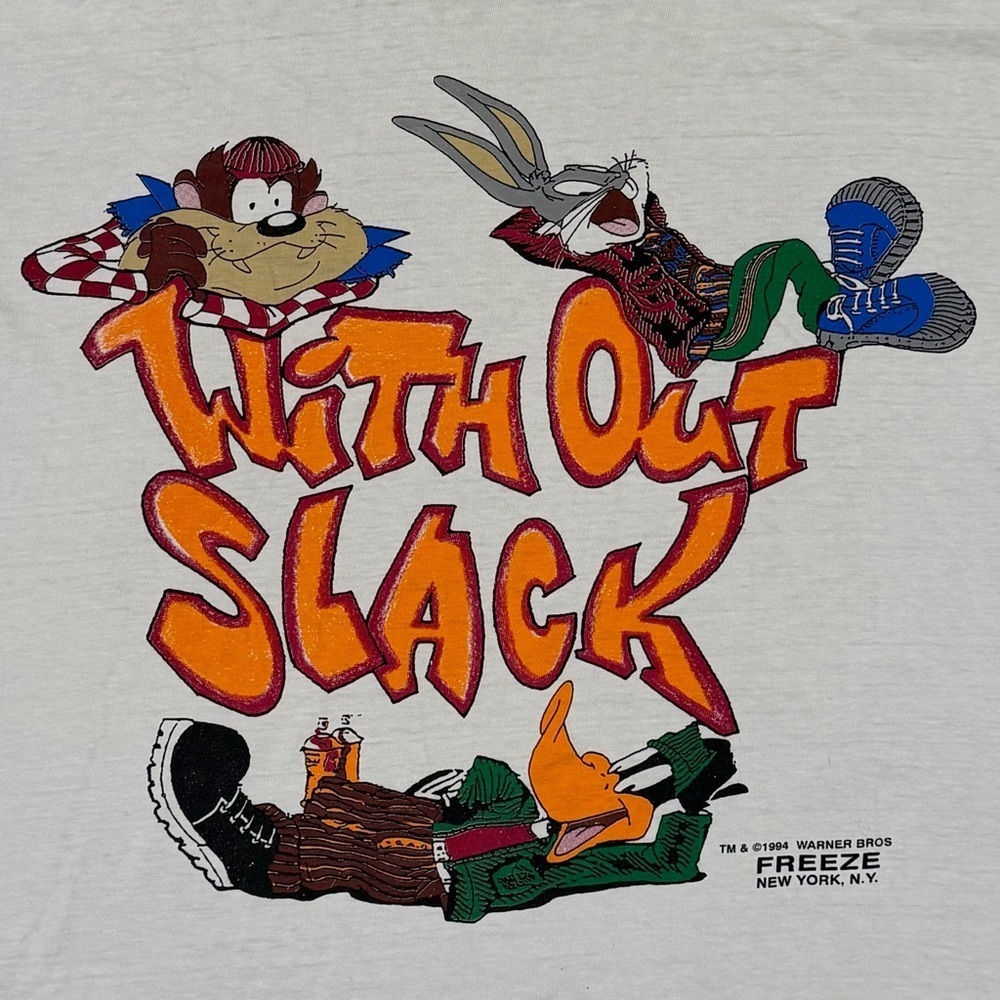 Vintage LOONEY TUNES Shirt Mens Size XL Front & Back Graphic Rare Tee Shirt - Picture 10 of 16